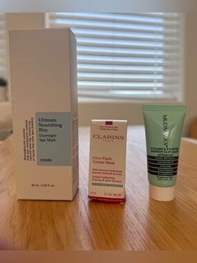 COSRX Clarins and Mudmasky Skincare Bundle Mask Lot NWT